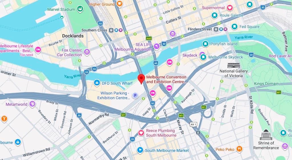 Melbourne Melbourne Convention and Exhibition Centre map
