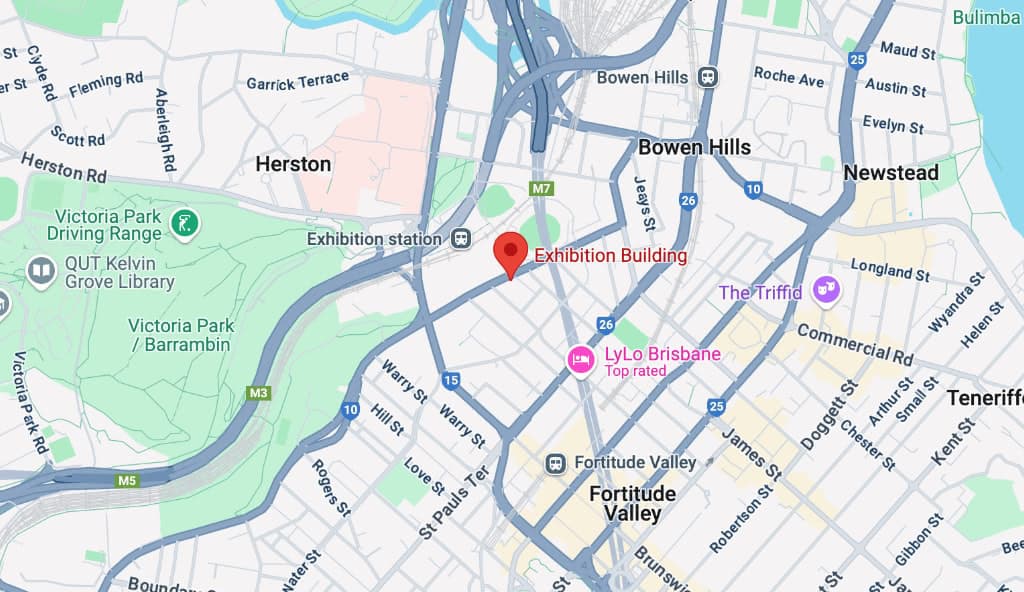 SXhibition | Brisbane Exhibition Building map